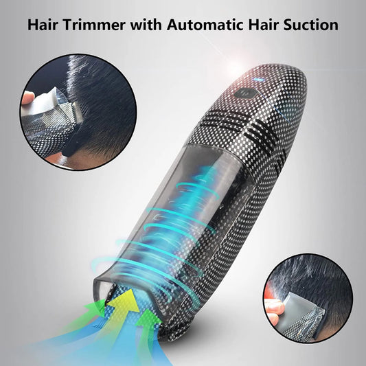 Vacuum Beard Trimmer - Cordless, Rechargeable, Mess-Free Grooming Kit