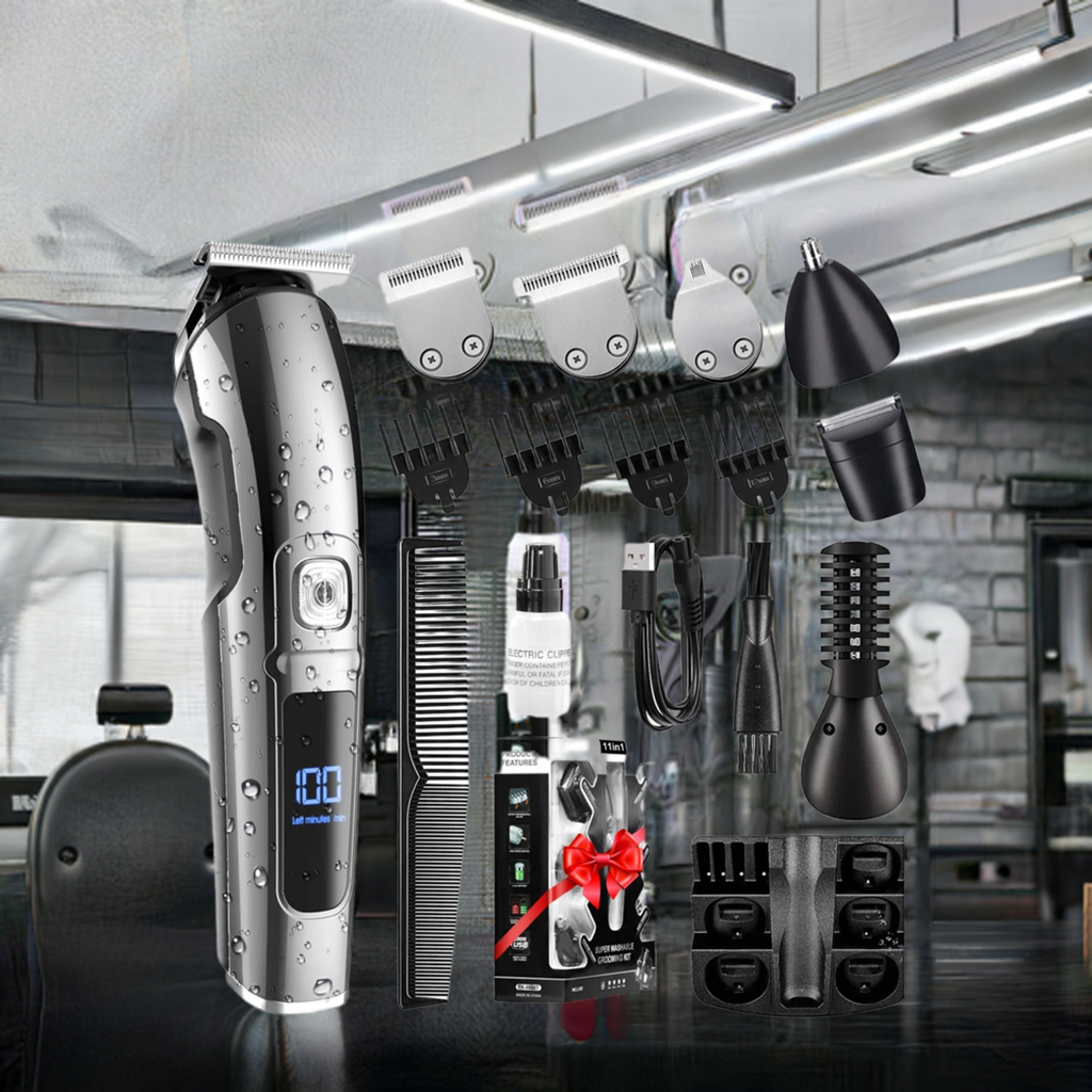 15-in-1 Professional Hair Cutter – Cordless Beard Trimmer Kit