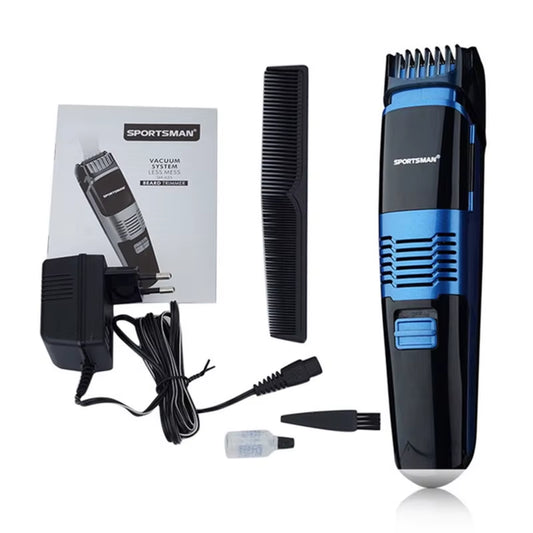 Vacuum beard trimmer designed for professional grooming with a built-in vacuum system for mess-free use.